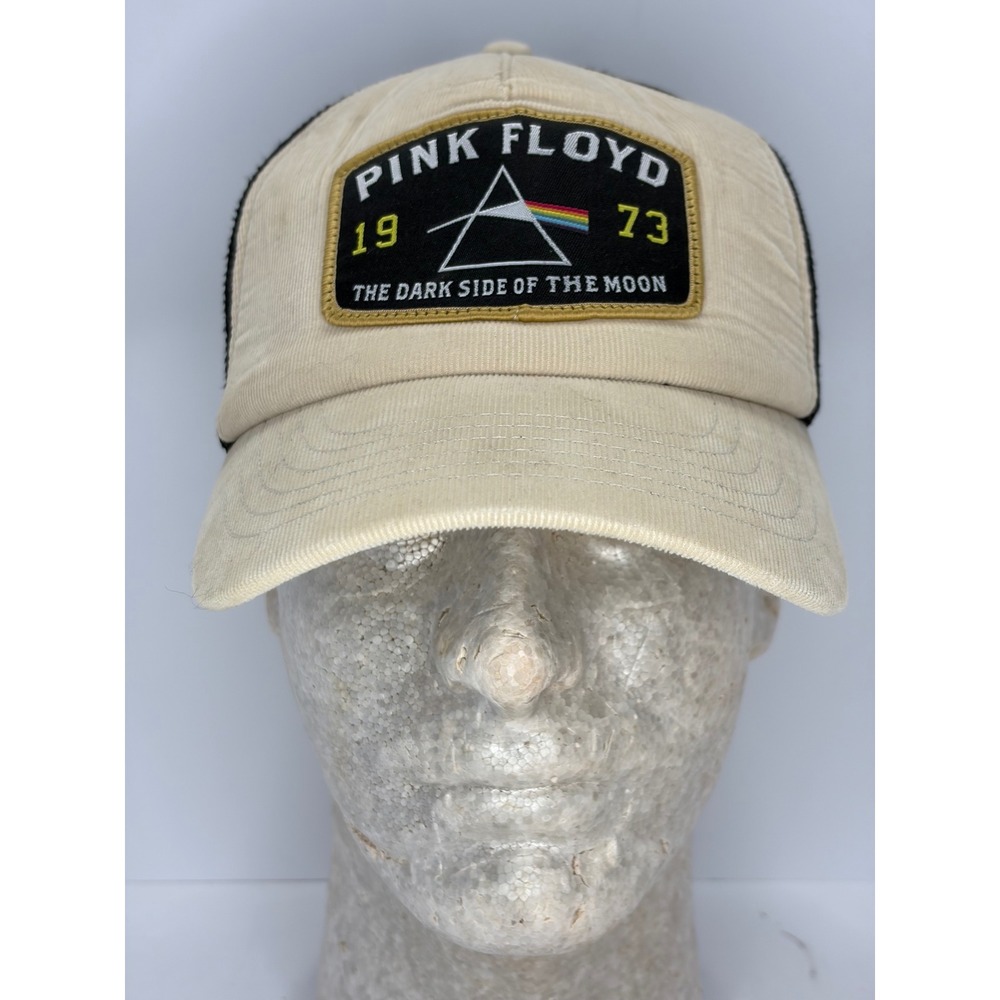 Pink Floyd Dark Side of The Moon 1973 Trucker Hat Tan Corduroy Snapback Cap